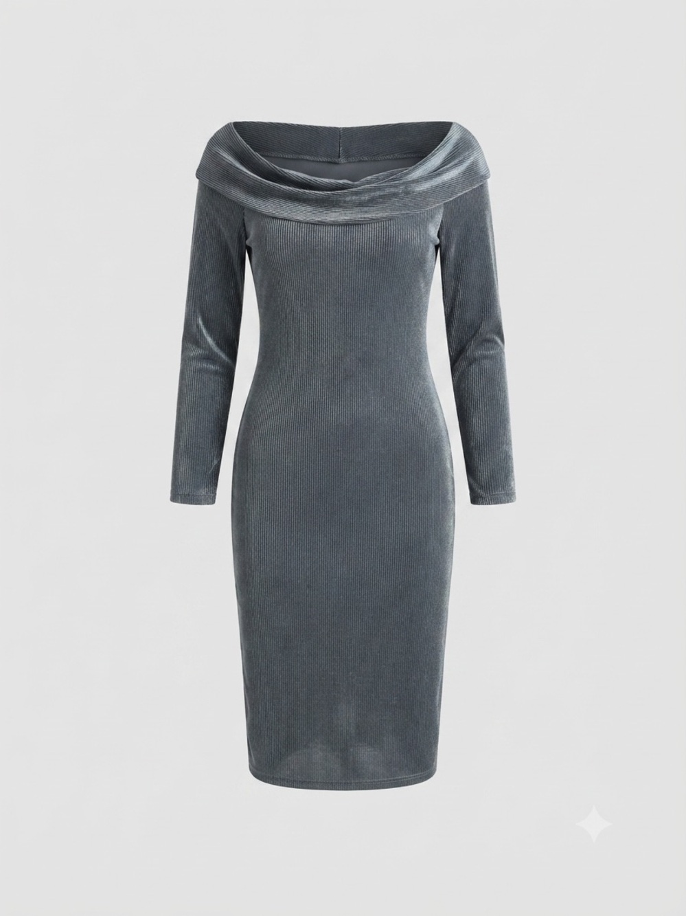 Rosemunde Copenhagen Velvet Midi Size S Gray, Homecoming, autumn Wedding Guest